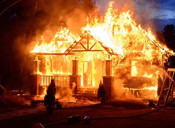 Burning house